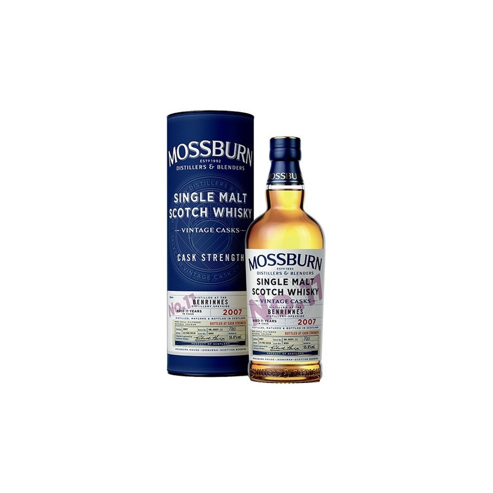 Mossburn Benrinnes 11 år Single Malt 55,8% 70 cl.