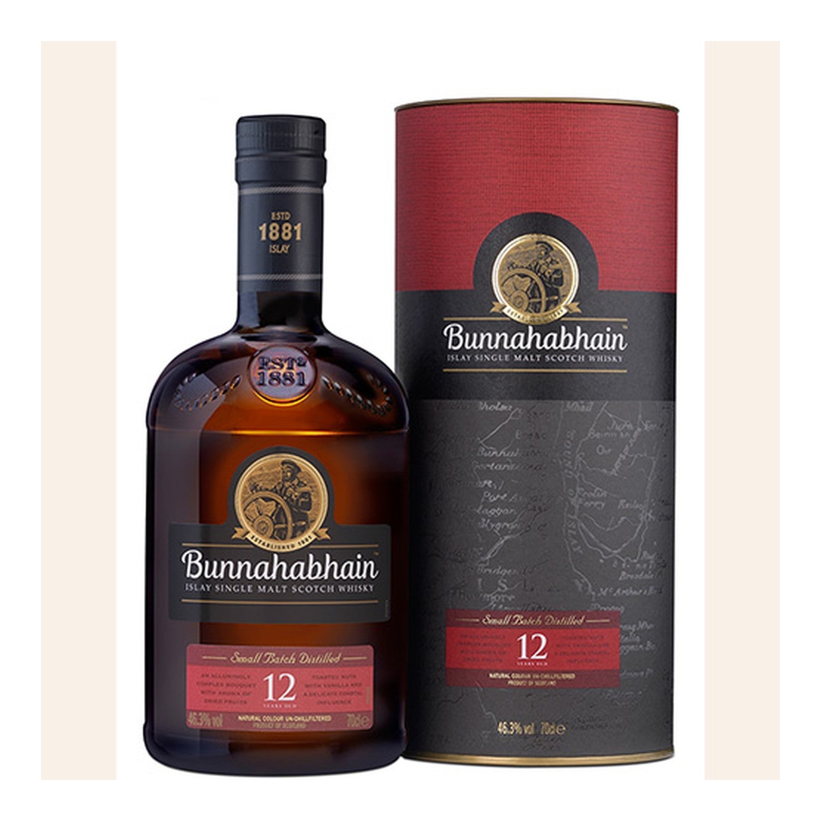 Bunnahabhain 12 years Single Malt 46,3% 70cl.
