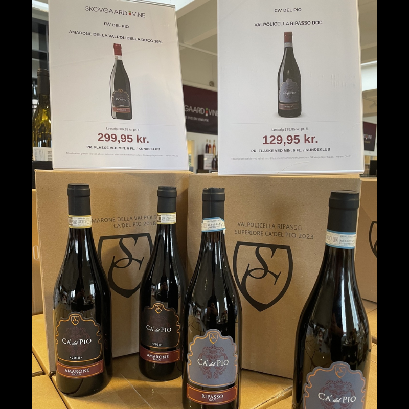 Køb 6 flasker San Cassiano Ca' del Pio Amarone delle Valpolicella og få 6 fl. Ca'del Pio Ripasso uden beregning