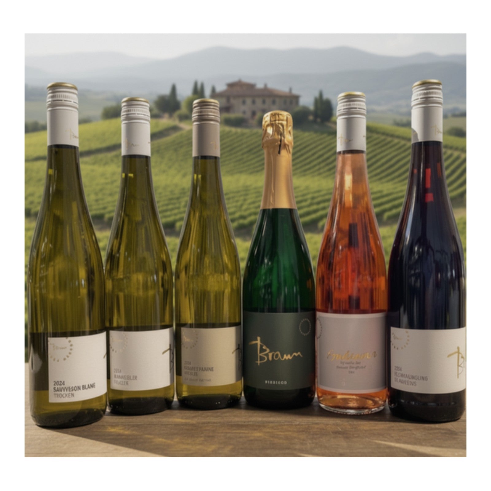 Smagekasse Wein und Sektgut Braun 6 fl.